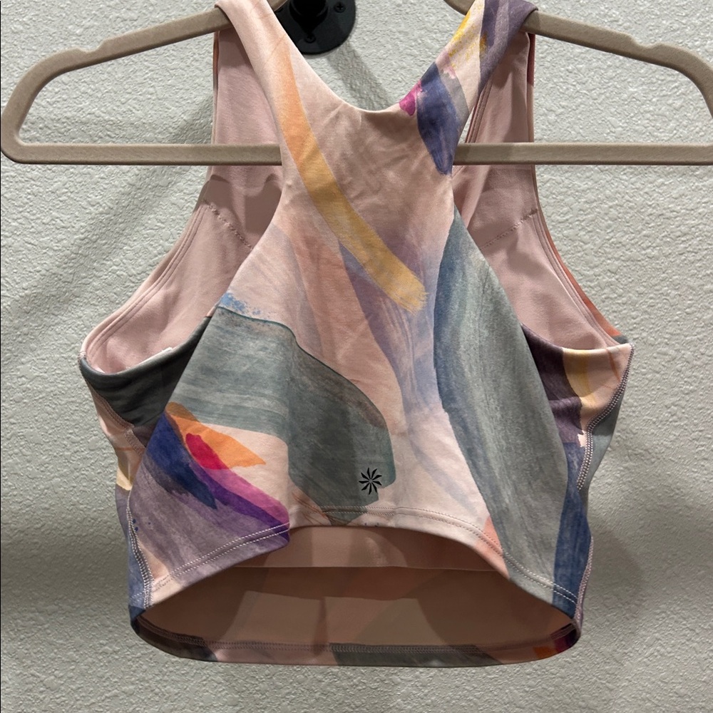 Athleta Colorful Abstract Conscious Crop Top Sz S - Picture 4 of 4